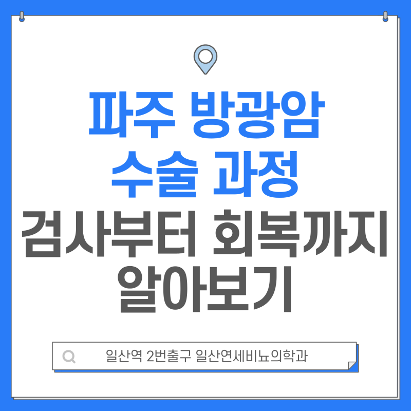 파주 방광암 수술 검사부터 회복까지 쉽게 알아보기