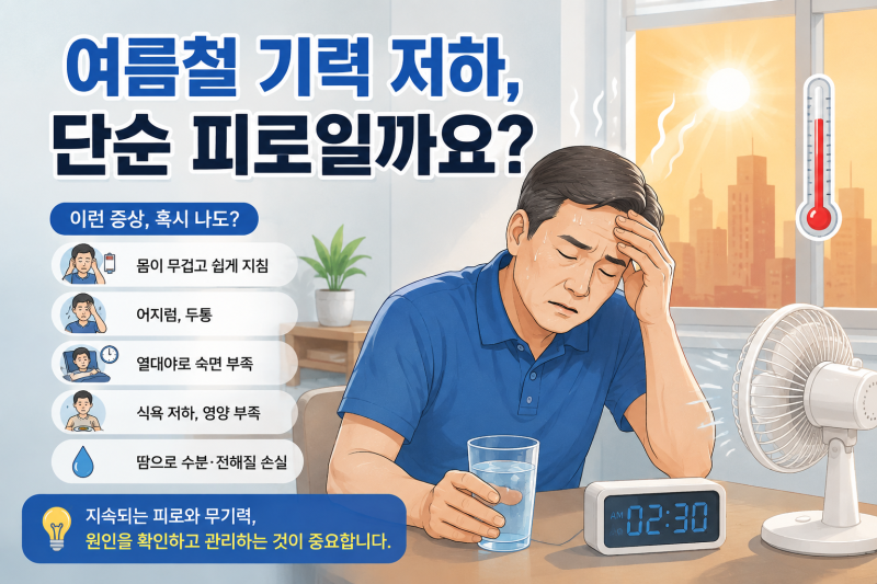 대구 웰니스 센터, 여름철 기력 회복 수액치료가 필요한 경우는?