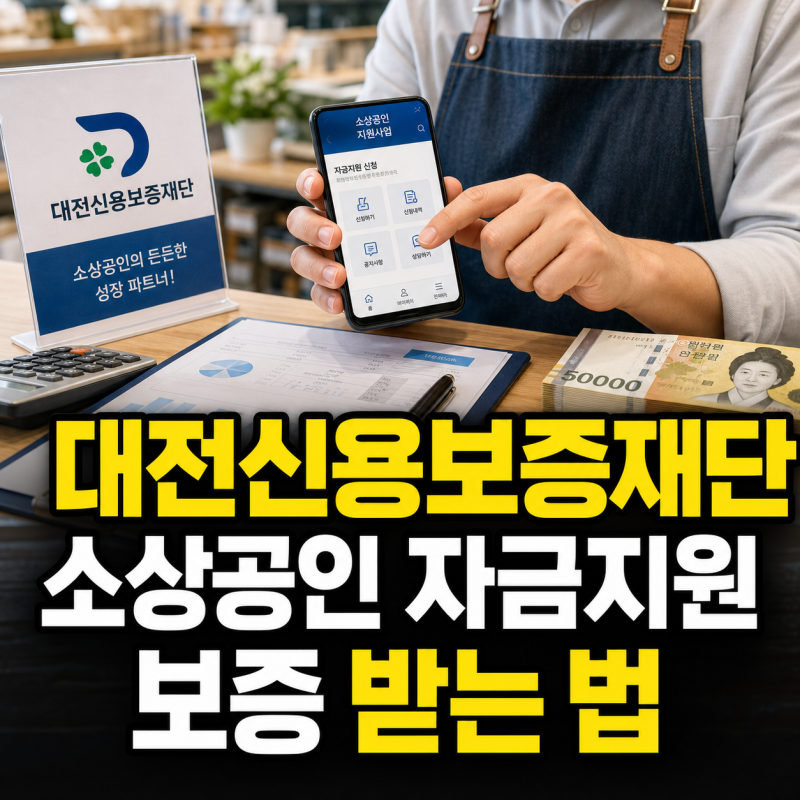 대전신용보증재단으로 소상공인 자금지원과 보증 받는 법
