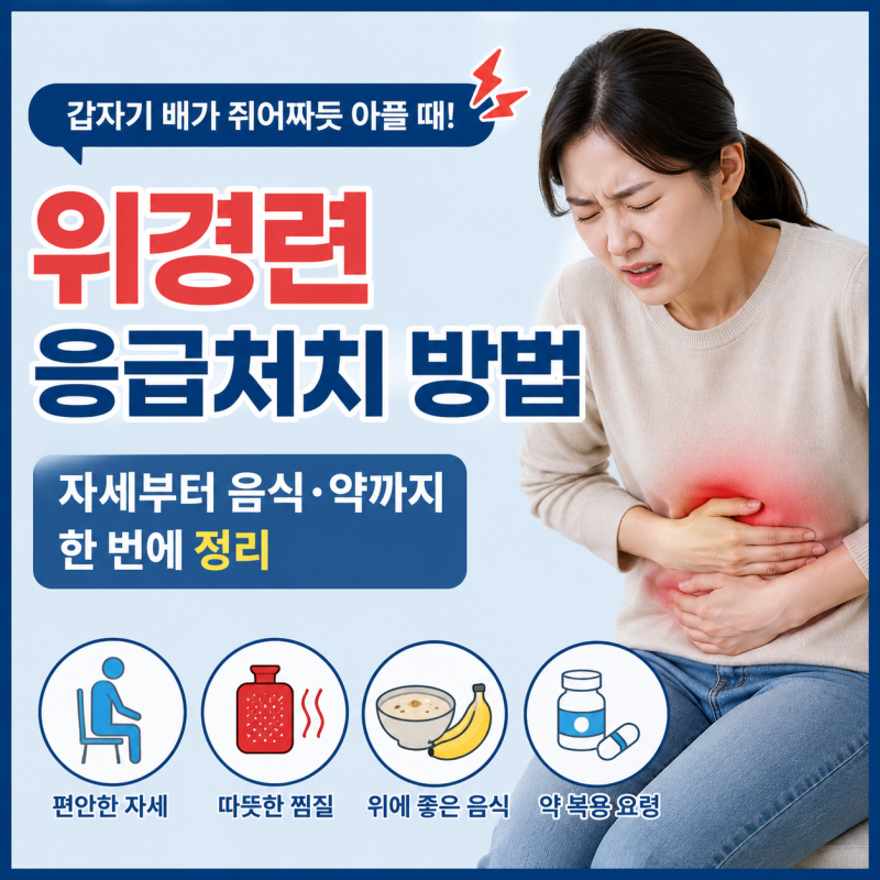 위경련 응급처치 방법, 자세부터 음식·약까지 한 번에 정리