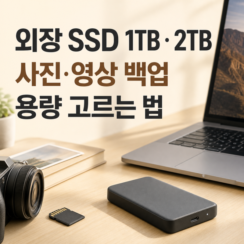 외장 SSD 1테라와 2테라 차이