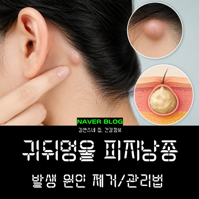 귀뒤 멍울, 피지낭종 원인 및 제거 관리법