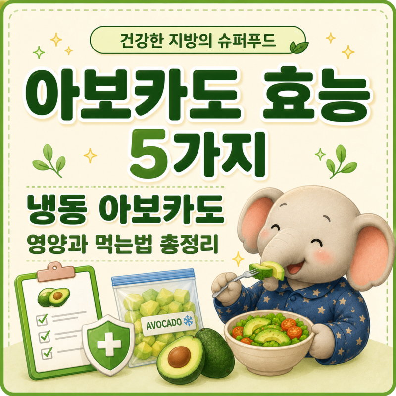 아보카도 효능 5가지, 냉동 아보카도 영양과 먹는법 총정리