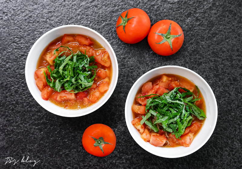 여름 다이어트 음식! 토마토 냉메밀소바 만들기 초간단 면요리 레시피