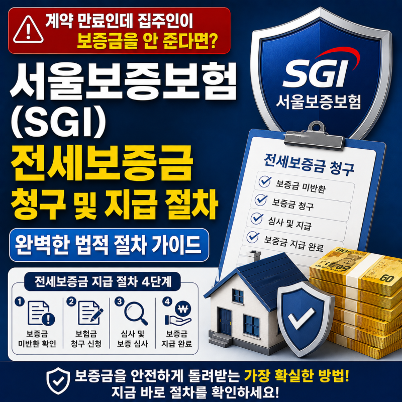 [부동산 안심 계약 백서] 계약 만료인데 집주인이 보증금을 안 준다면? 서울보증보험(SGI) 전....
