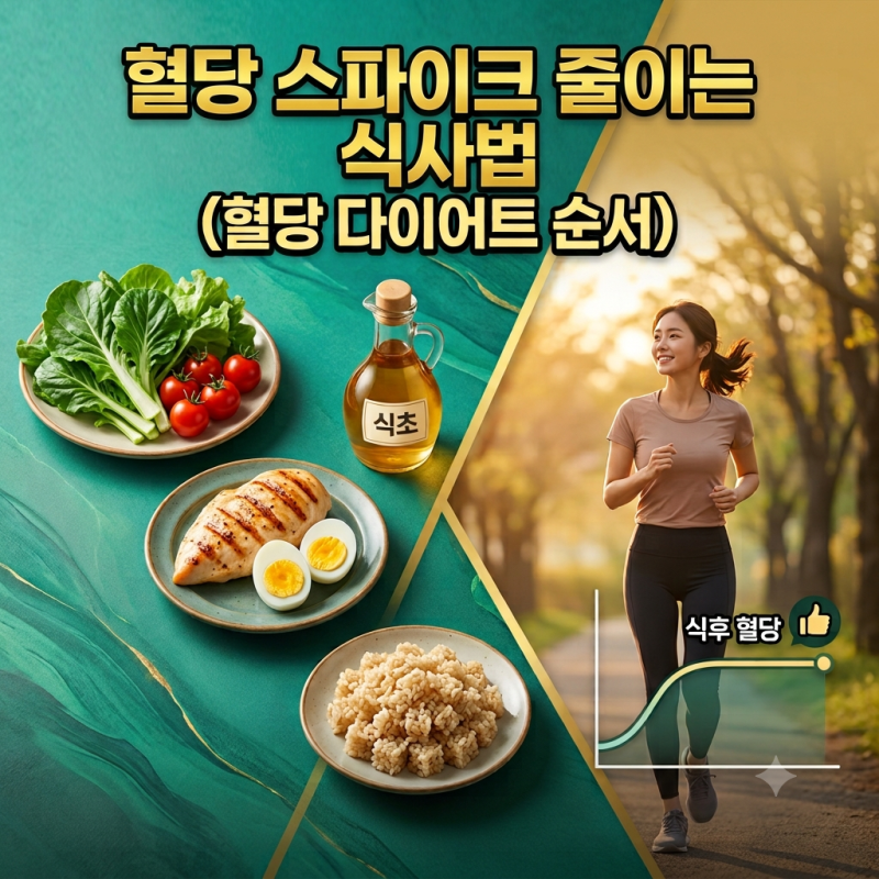 "혈당 스파이크 줄이는 식사법 3가지! 식후 혈당 수직 상승 막는 건강 식습관....