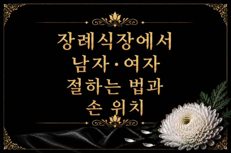 ▪︎장례식장에서 남자·여자 절하는 법과 손 위치▪︎