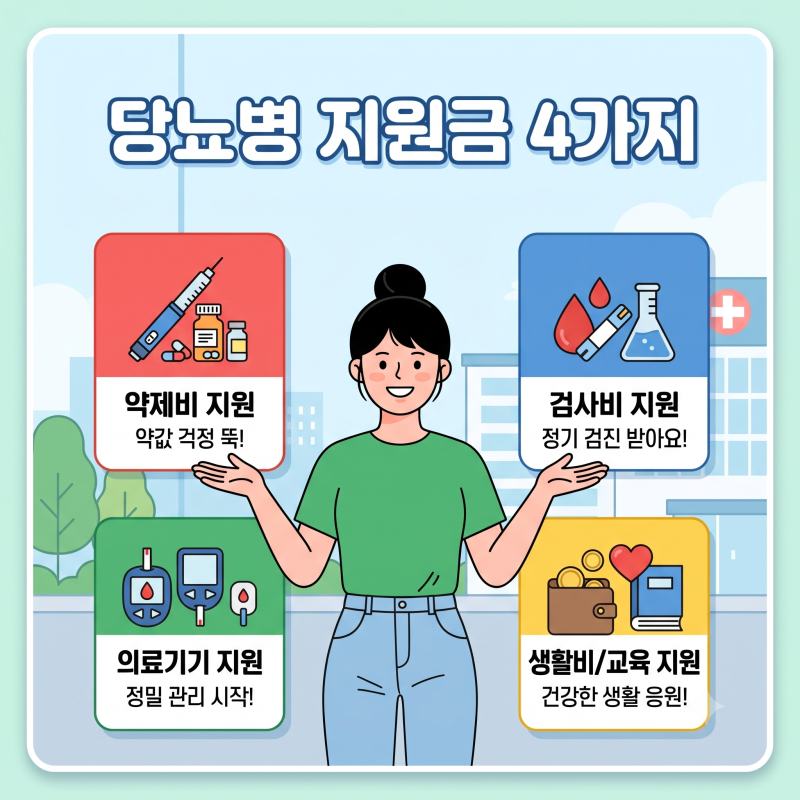 당뇨병 있으면 꼭 챙겨야 할 4가지 지원금 신청방법