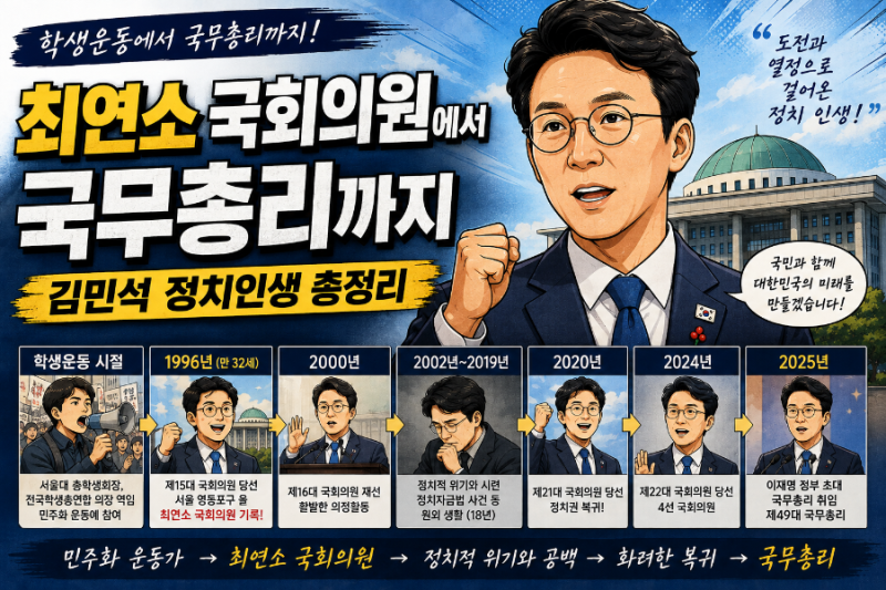 김민석 정치인생 총정리, 학생운동부터 국무총리까지