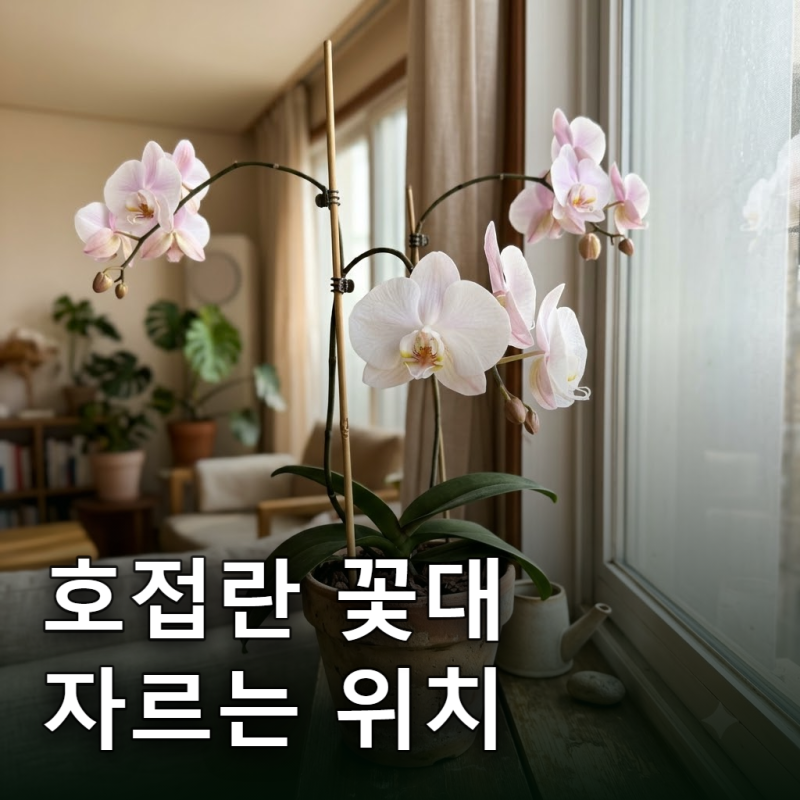 "죽은 줄 알았죠?" 호접란 꽃대 자르는 위치와 시기