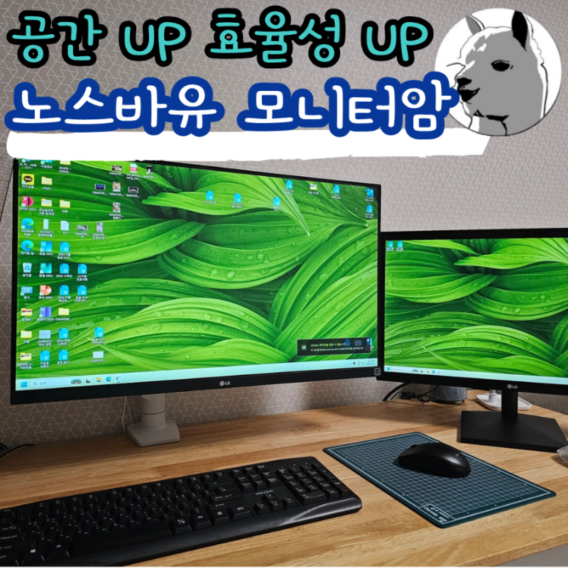 자유자재 각도 조절 노스바유 싱글 모니터암 서재 사무실 책상 정리 아이템