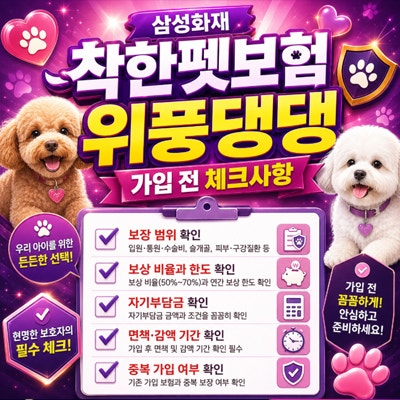 삼성화재 착한펫보험 위풍댕댕 가입 전 체크사항