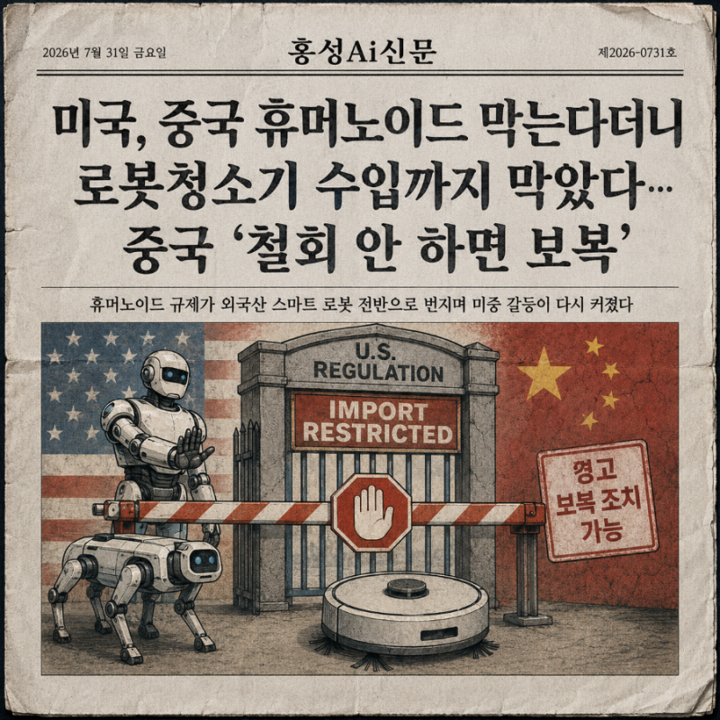 미국, 휴머노이드 잡겠다며 로봇청소기까지 막았다…중국은 가만있지 않았다
