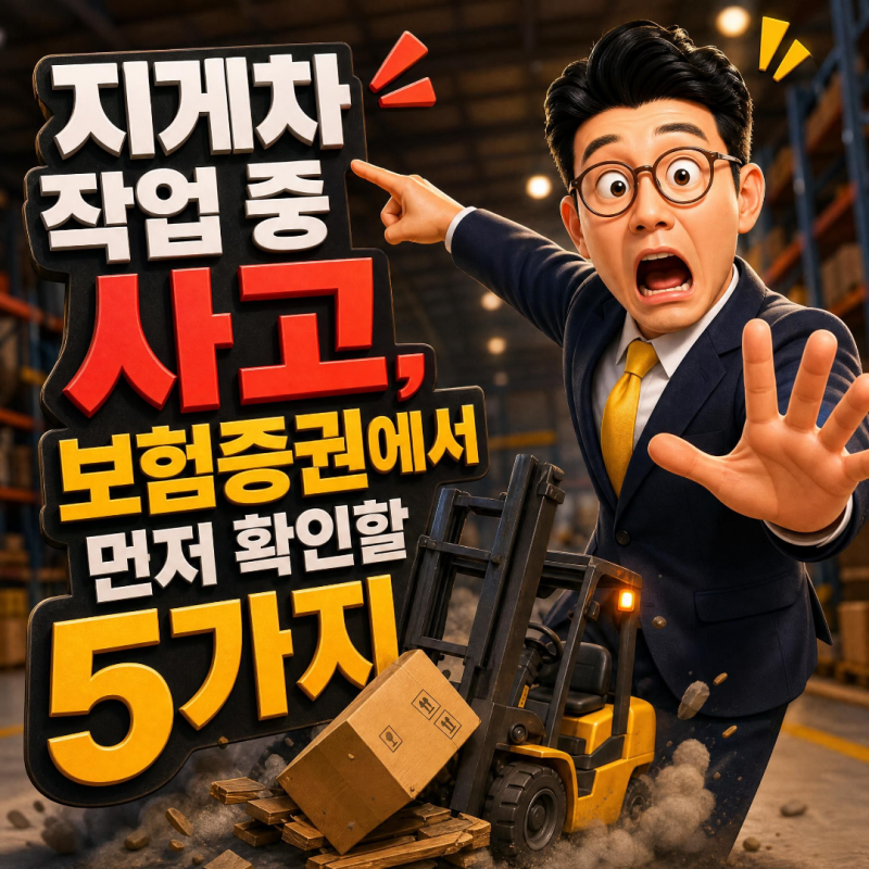 지게차 작업 중 사고, 보험증권에서 먼저 확인할 5가지