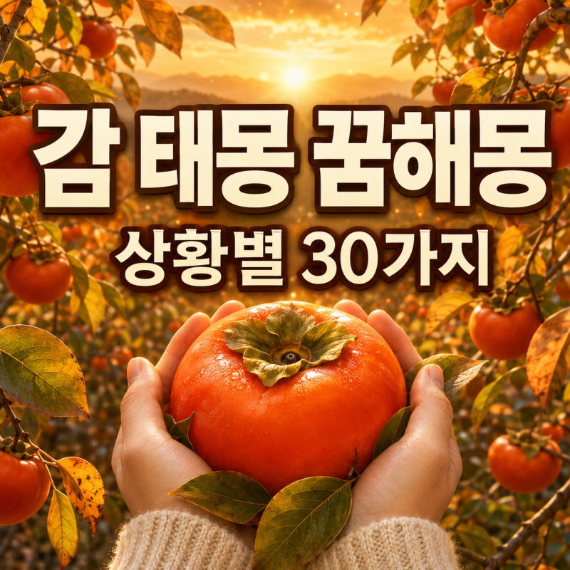 감 태몽 꿈해몽 상황별 30가지｜감을 따거나 받는 꿈은 아들·딸 태몽일까?