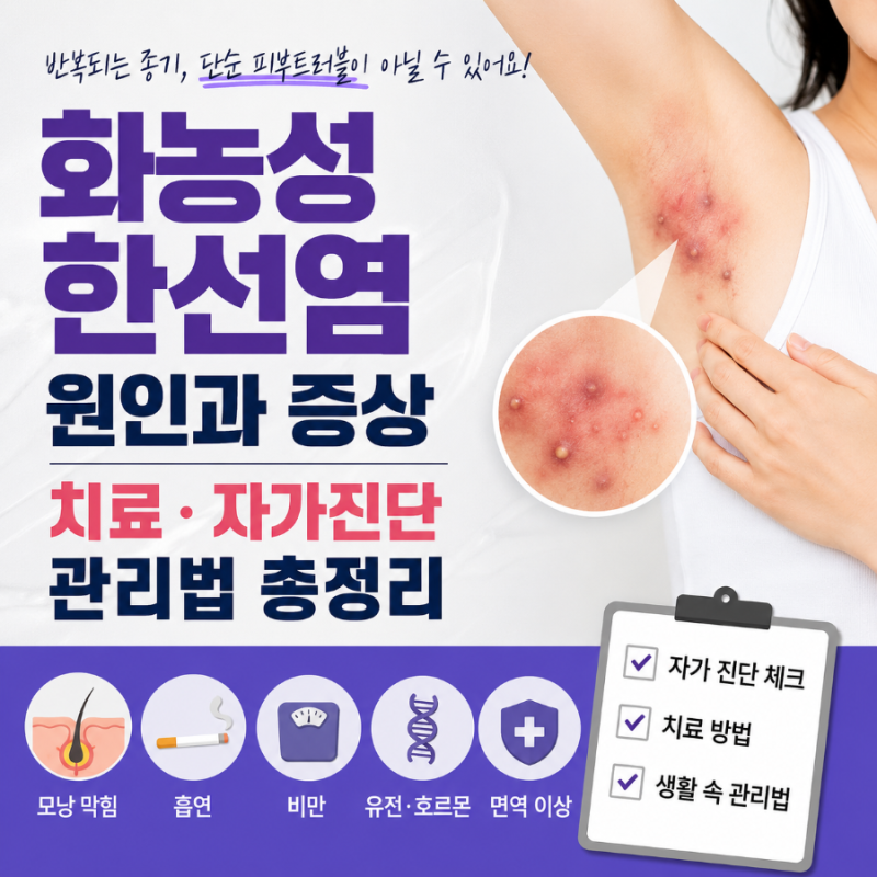 화농성한선염 원인과 증상 치료, 자가진단 관리법 총정리