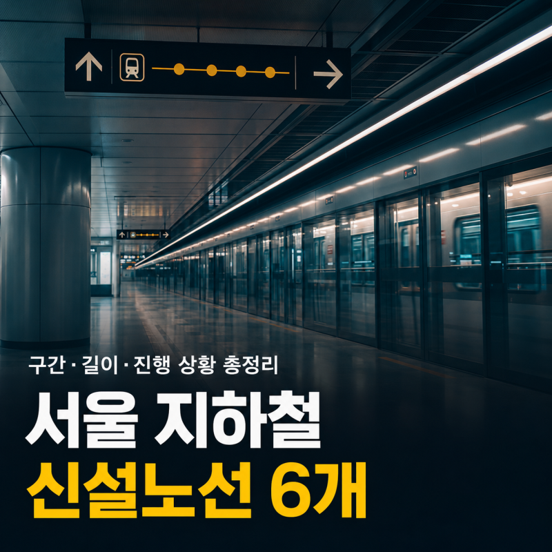 서울 지하철 신설노선 6개 한눈에 정리 – 구간·길이·진행 상황