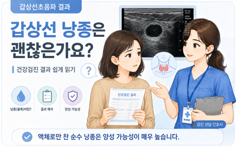 갑상선초음파에서 갑상선 낭종은 괜찮은가요? 건강검진 결과 쉽게 읽기