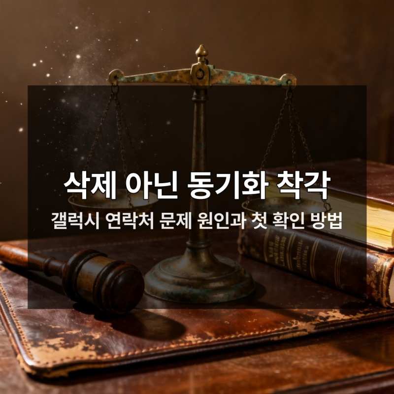 갤럭시 연락처 사라짐은 삭제 아닌 동기화 착각의 배신