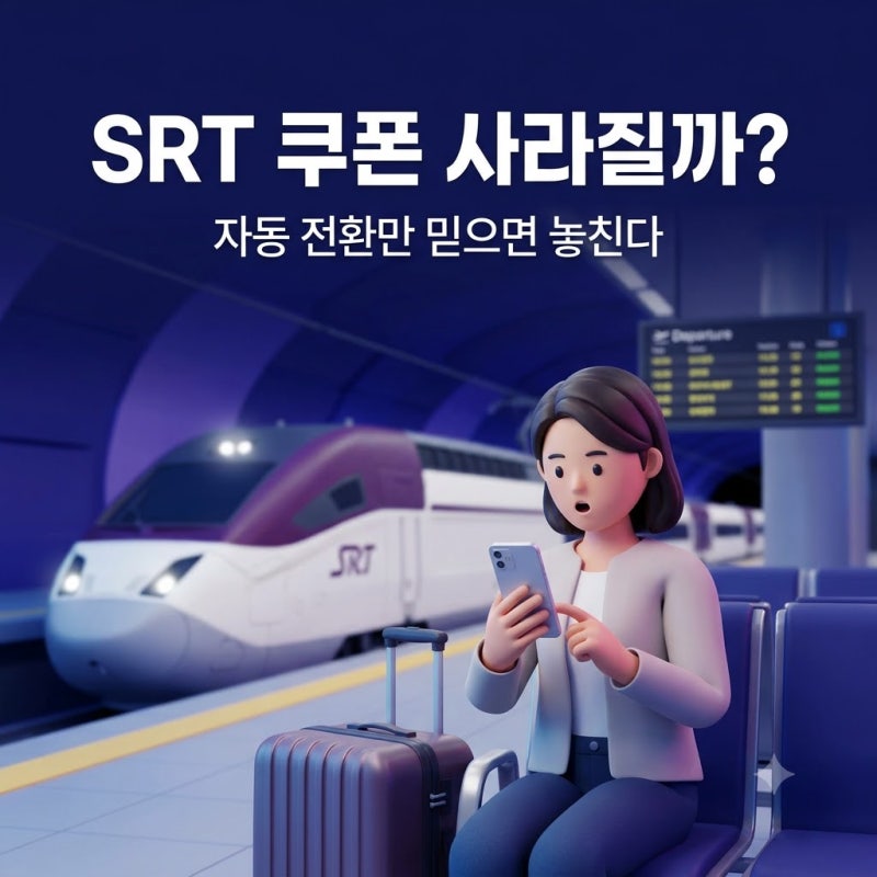 "SRT 쿠폰 사라질까?" 코레일·SR 통합회원 전환방법과 8월 3일 예매 공지 전 확인할 것