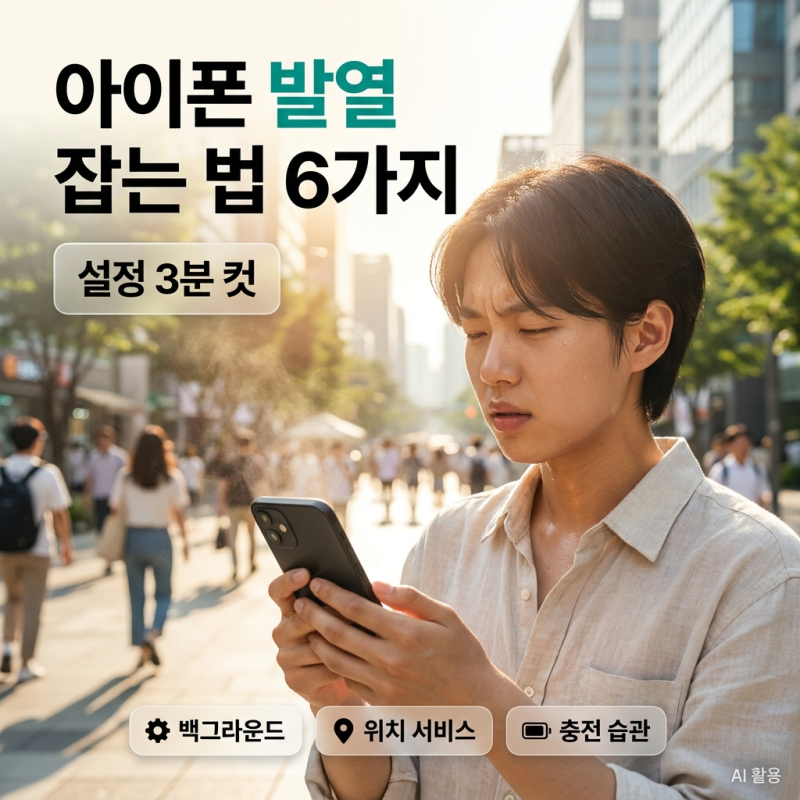 아이폰 발열 줄이는 법 6가지 (여름철 필수 설정)