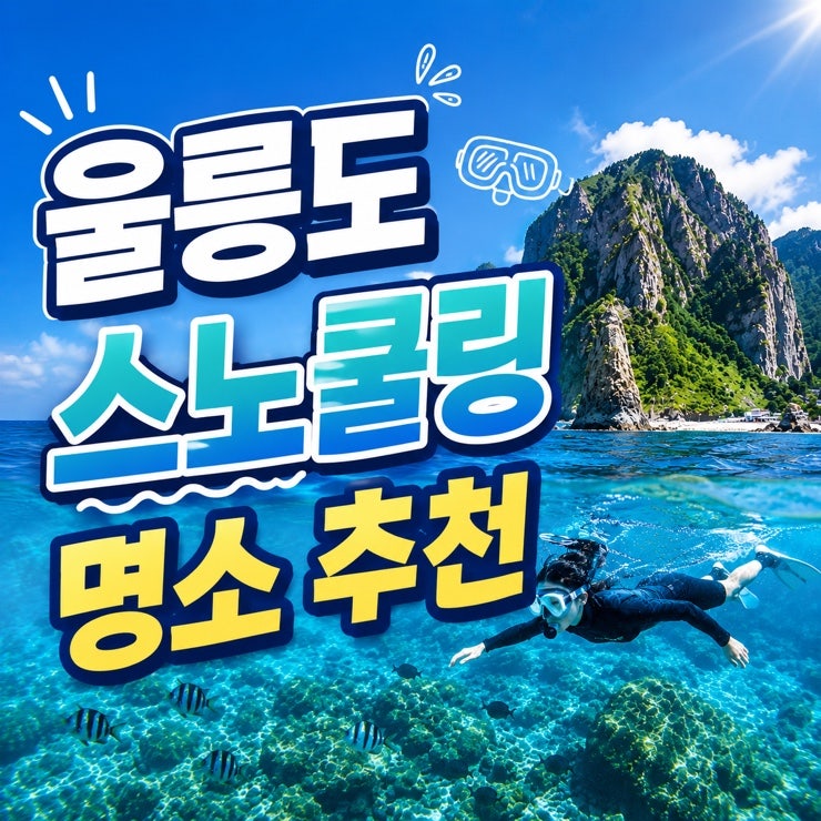 울릉도 스노쿨링 명소 BEST 6 샤워시설 구명조끼 무료 대여