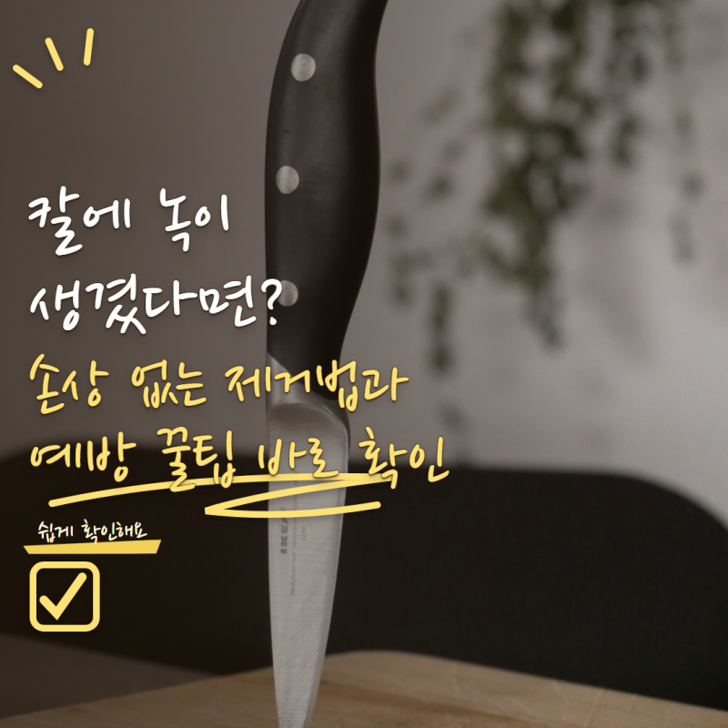 칼에 생긴 녹 그냥 사용하지 마세요! 손상 없이 제거하고 예방하는 방법