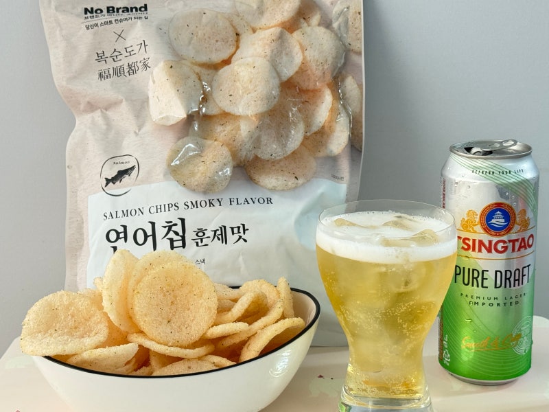 노브랜드 신상 복순도가 연어칩 훈제연어 맛일까? 먹어보니 의외