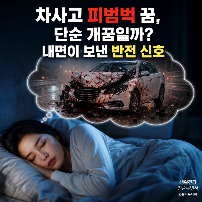 차사고 나는꿈 해몽, 교통사고로 사람 죽는 꿈은 대박길몽? 내면이 보내는 뜻밖의 신호