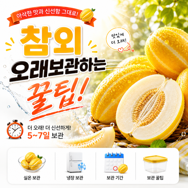 참외 오래 보관 하는 법! 실온 보관, 냉장 보관, 자른 참외 보관법