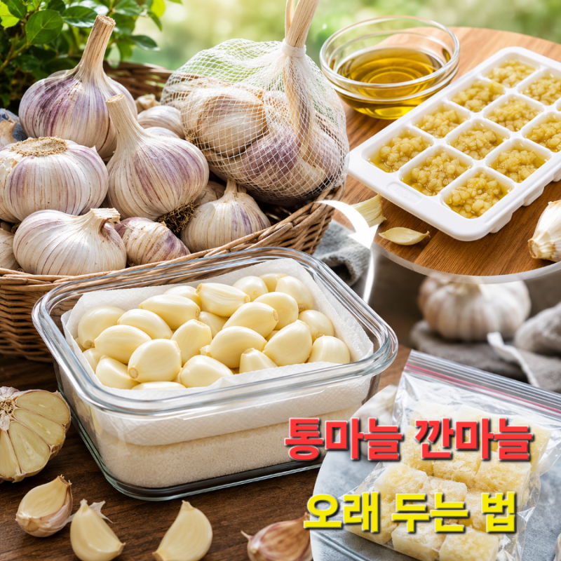 통마늘 깐마늘 오래 두는 법! 알리신 영양 지키는 마늘 보관법 총정리