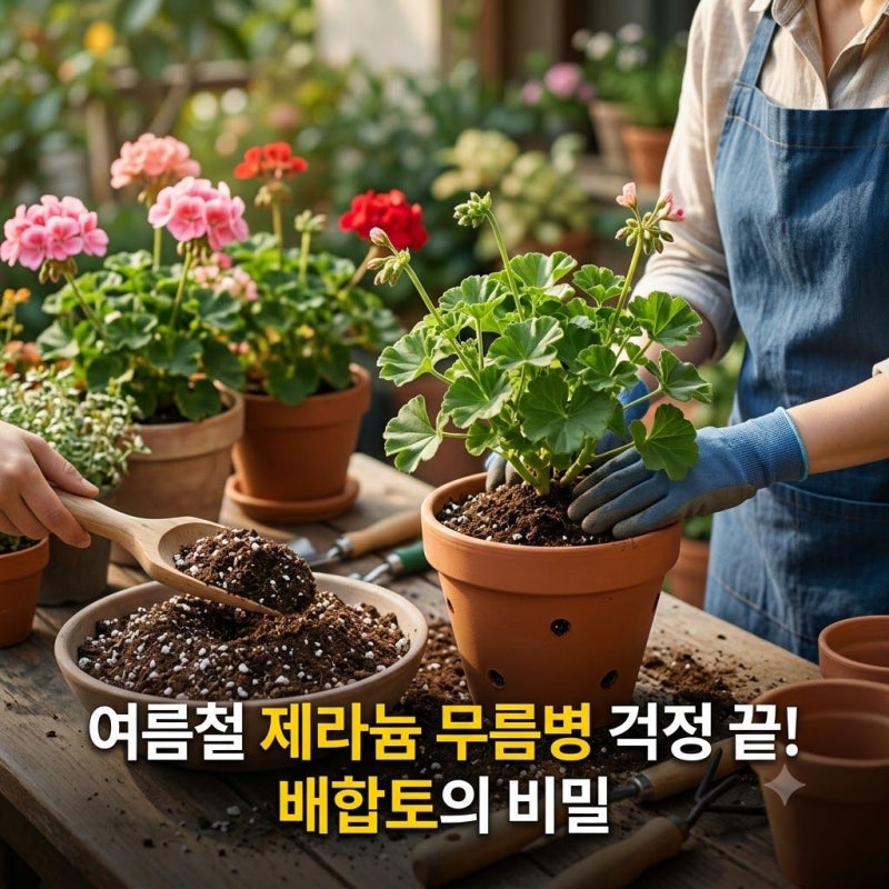제라늄 키우기 실패했다면 이 글 보세요. 여름철 무름병 막는 배합토의 비밀