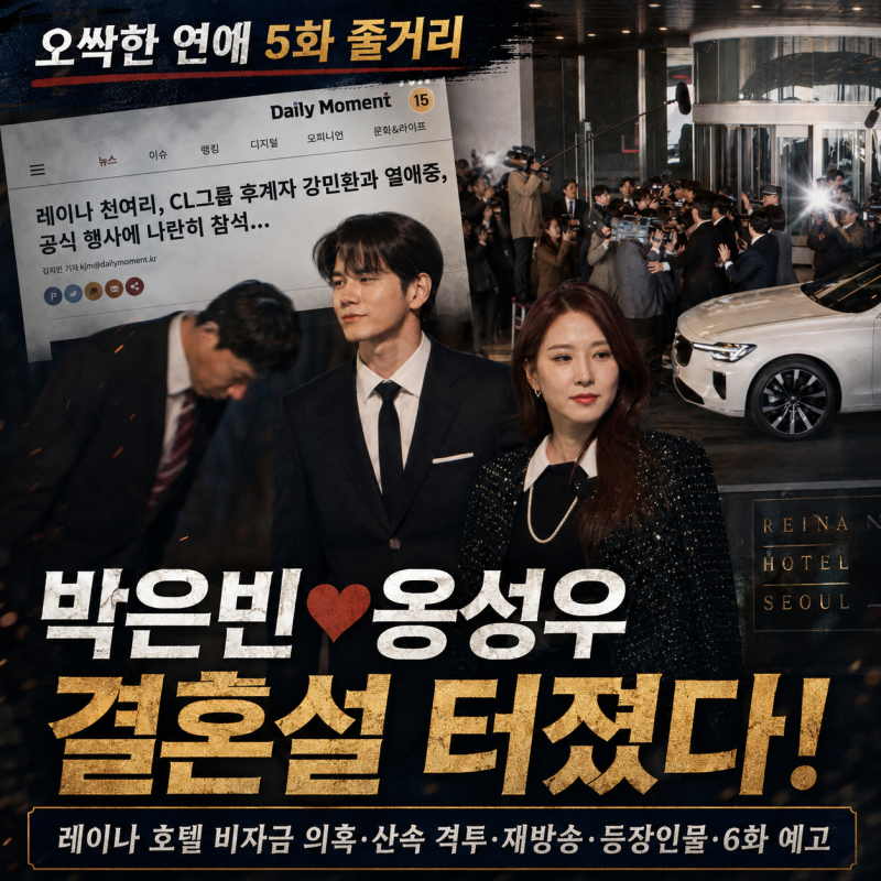 오싹한 연애 5화 줄거리, 박은빈♥옹성우 결혼설 터졌다! 레이나 호텔 비자금 의혹·산속 격....