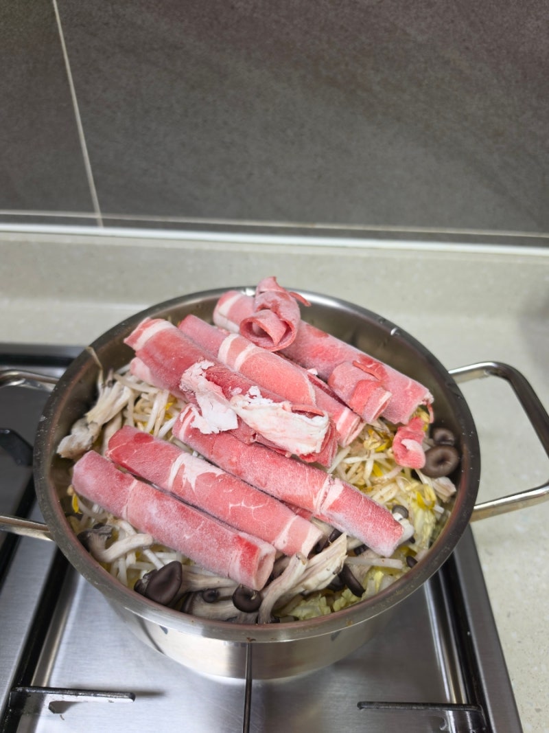 100일 다이어트 시작 5kg빼기 야채찜 샤브샤브 테라제로