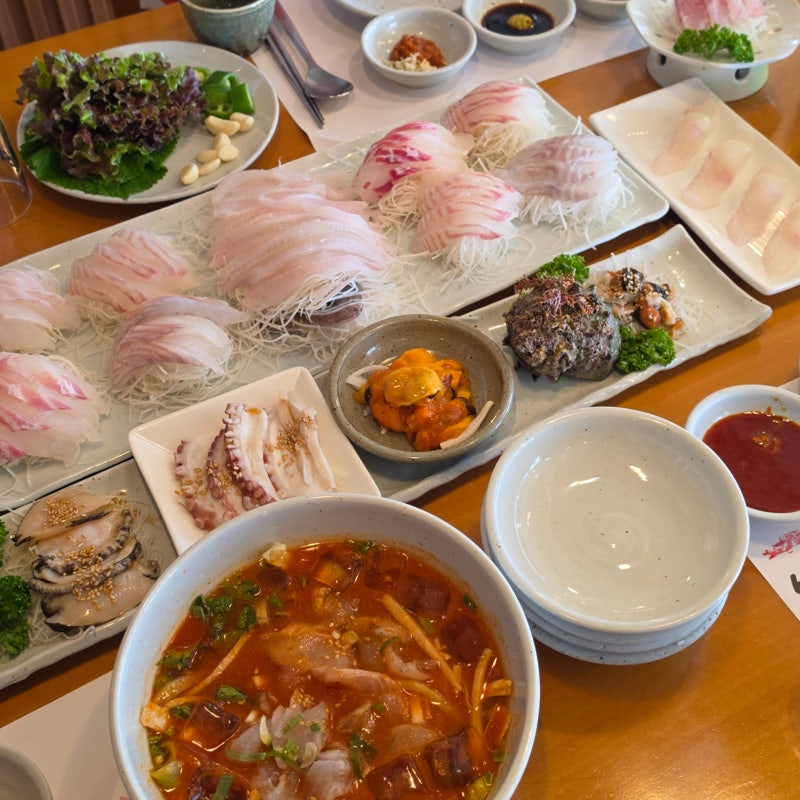부산 해운대 횟집 엘시티 근처 40년 전통 활어회 전문점 선창횟집 생선회코스