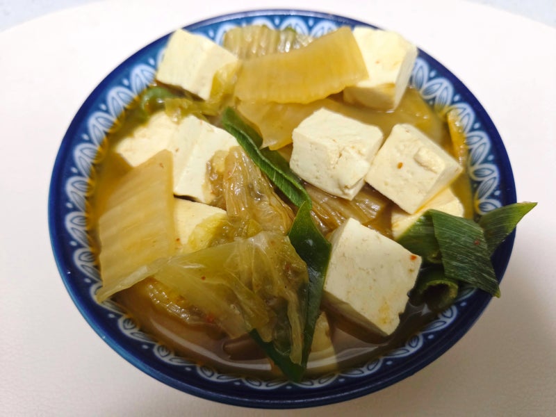 두부김치국 레시피 | 아이와 함께 먹는 맑은 들기름 두부김치국, 참치액 꿀팁