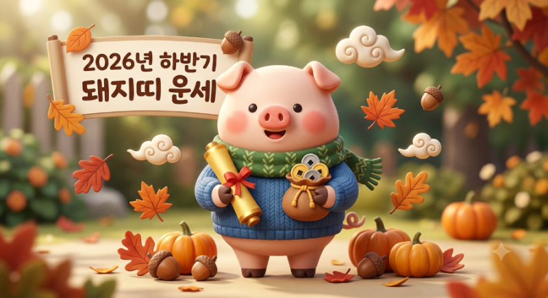 2026년 하반기 돼지띠 운세! 총정리. 재물운. 직장은. 연애 운&출생연도별 핵심 팁