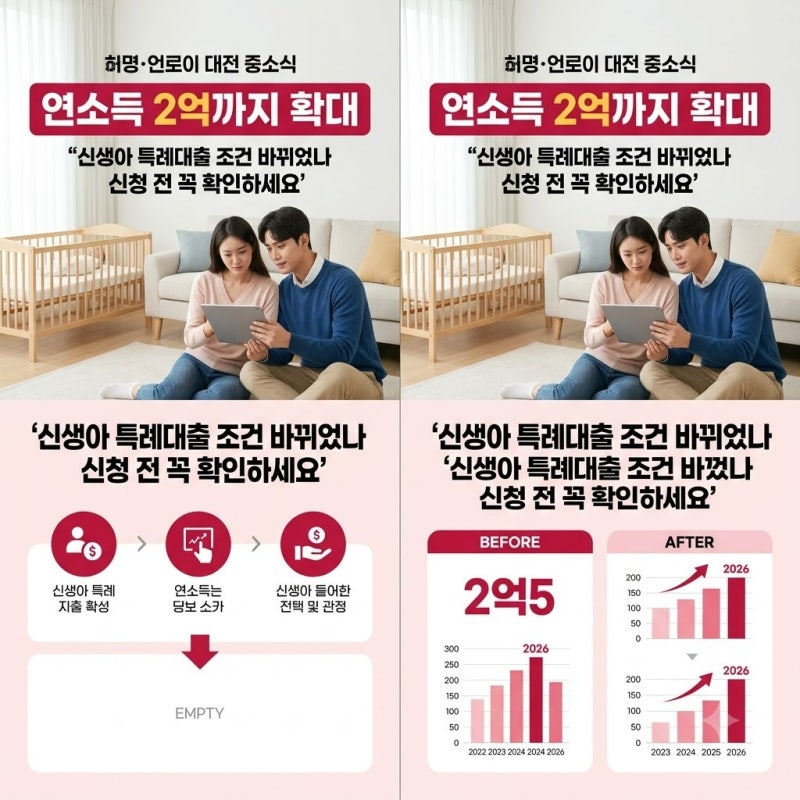 "이걸 놓치면 금리가 달라진다고?" 신생아 특례대출 조건 바뀌었나 신청 전 꼭 확인하세요