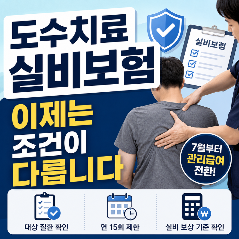 도수치료 실비보험, 관리급여 전환 후에도 될까(+기준, 비용)