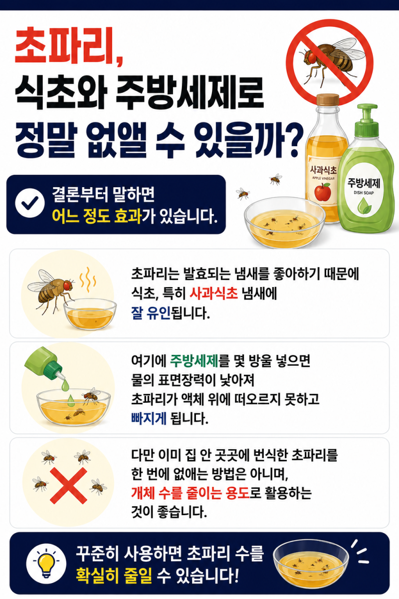 초파리 없애는법 식초세제가 효과 있는 이유