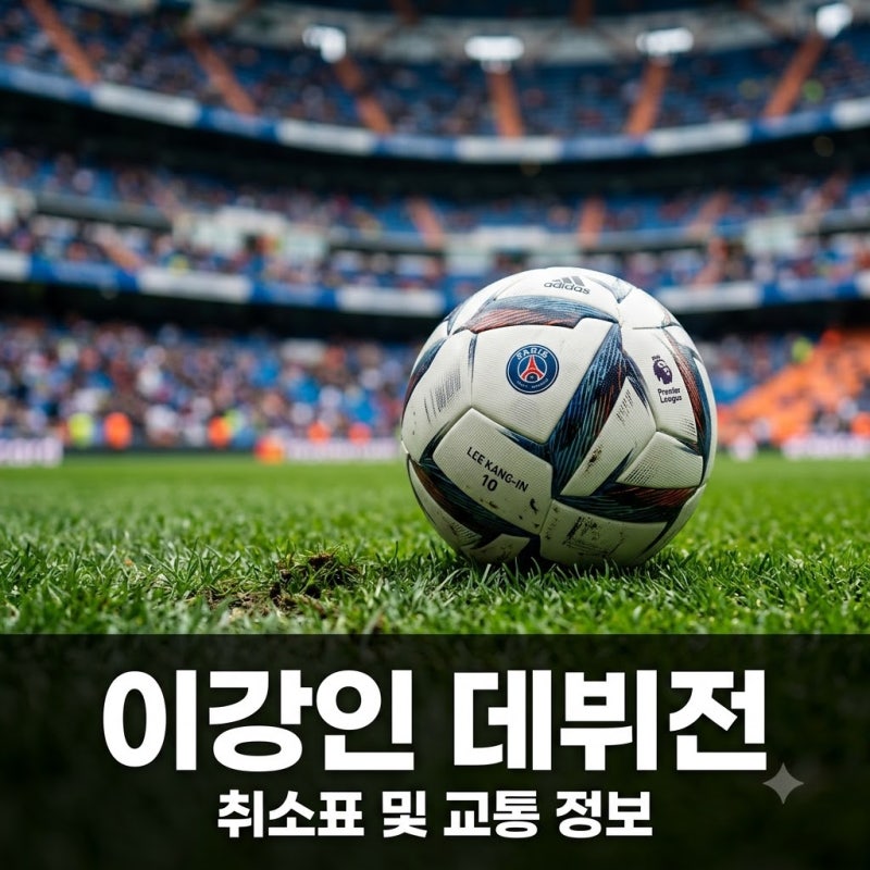 이강인 데뷔전 취소표 티켓팅 성공법 및 경기장 교통 정보 안내