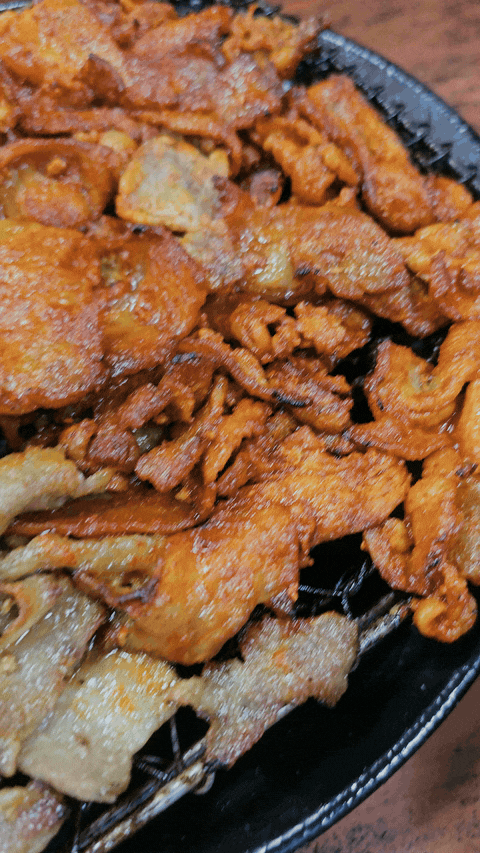 대구 칠성시장 석쇠불고기 정화네하우스, 아침 8시에 먹은 연탄불고기 (1인분 8,000원)