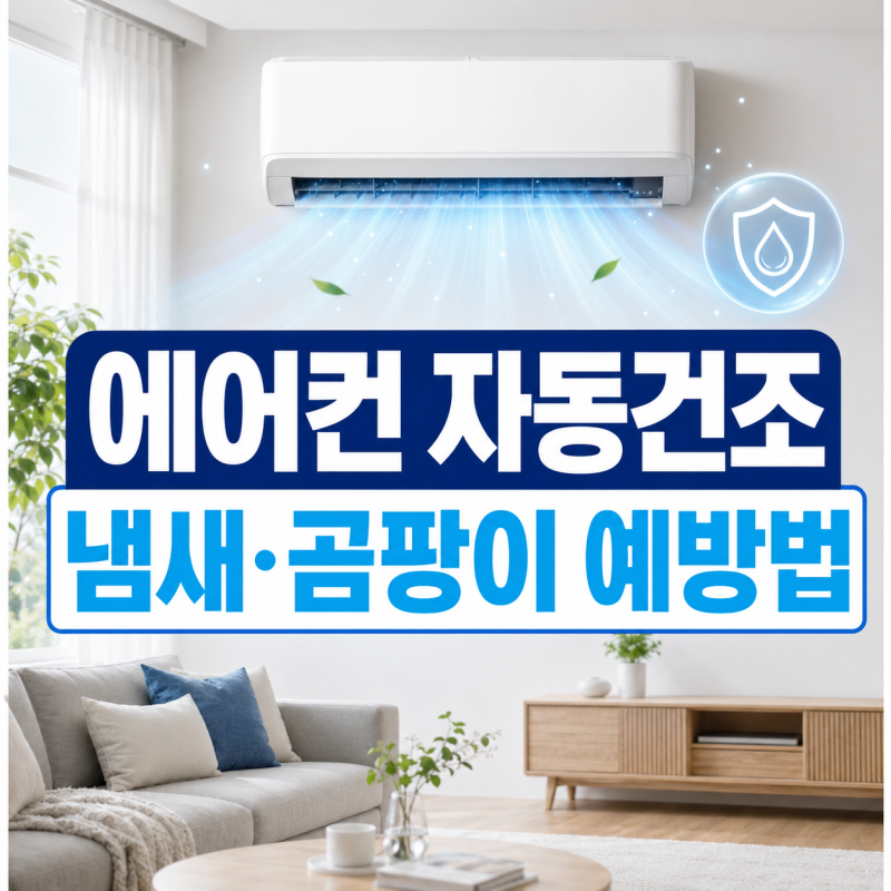 에어컨 자동건조 기능 사용법｜냄새·곰팡이 예방법