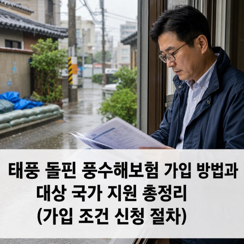 태풍 돌핀 풍수해보험 가입 방법과 대상 국가 지원 총정리 (가입 조건 신청 절차)