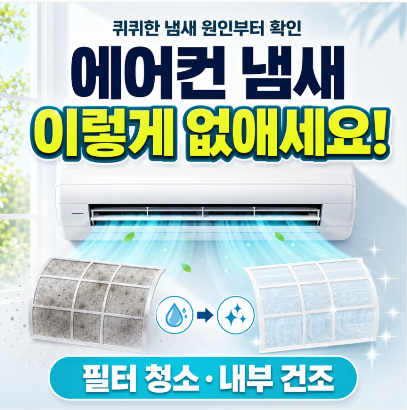에어컨 냄새 제거, 원인부터 셀프 청소 방법까지 한 번에 정리