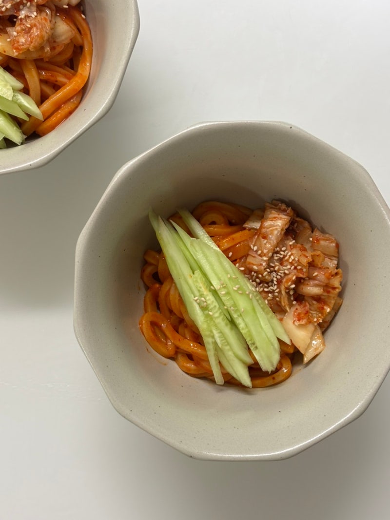 김치비빔우동 레시피