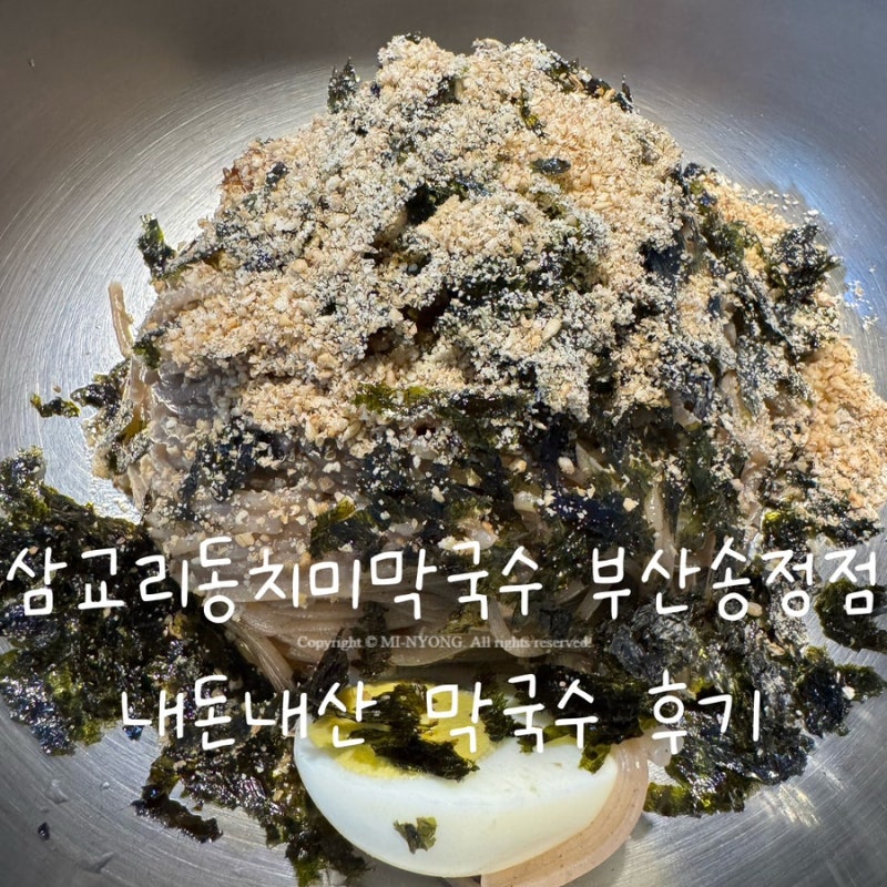 삼교리 동치미막국수 부산송정점 후기 | 부산 송정 막국수 맛집 추천, 여름에 시원하게 한 그....