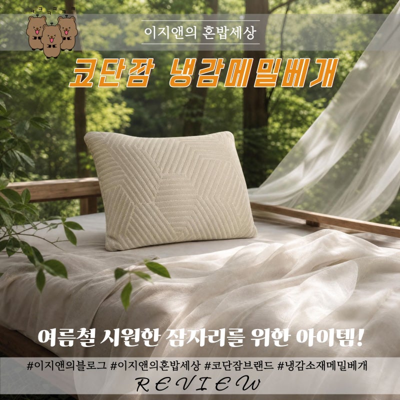 무더운 여름나기 아이템! NS홈쇼핑에서 구매한 코단잠 냉감메밀베개! (사이즈비교, 세탁법, ....