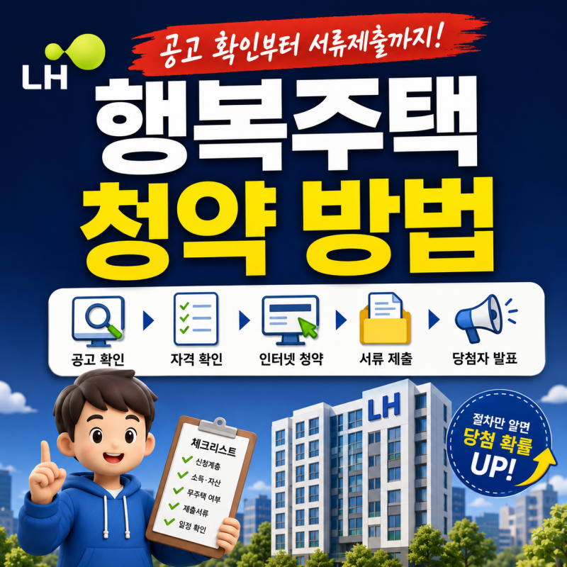 LH 행복주택 청약 방법｜공고 확인부터 서류제출까지