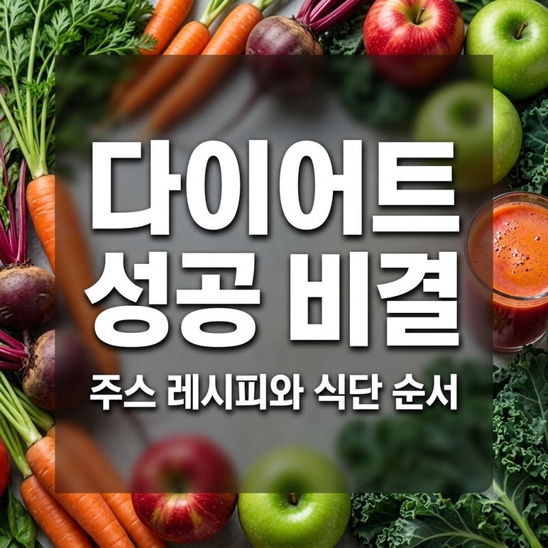 다이어트 효과 높이는 주스 레시피와 식단 먹는 순서 가이드